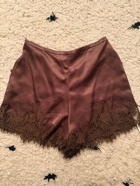 Reformation Fern Lace Short, brown xs
